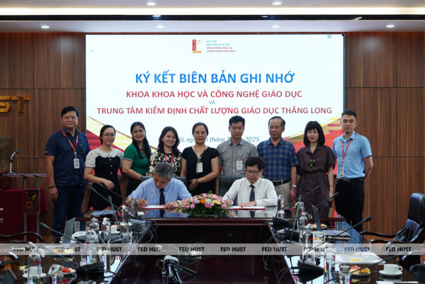 Buổi lễ ký kết "Thỏa thuận hợp tác với Trung tâm kiểm định chất lượng giáo dục Thăng Long